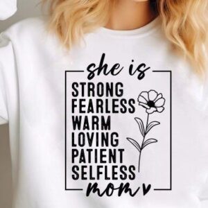 She is ... Mom White Sweater