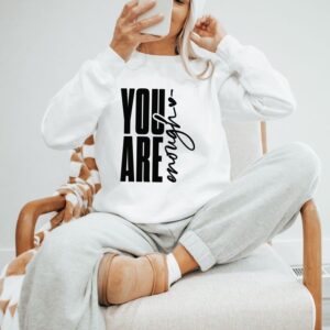 You are Enough White Sweater
