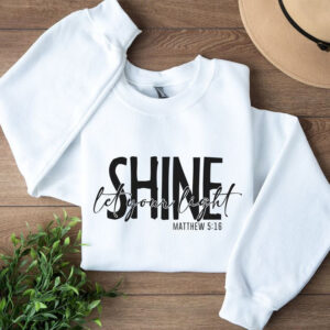 Let your Light Shine White Sweater