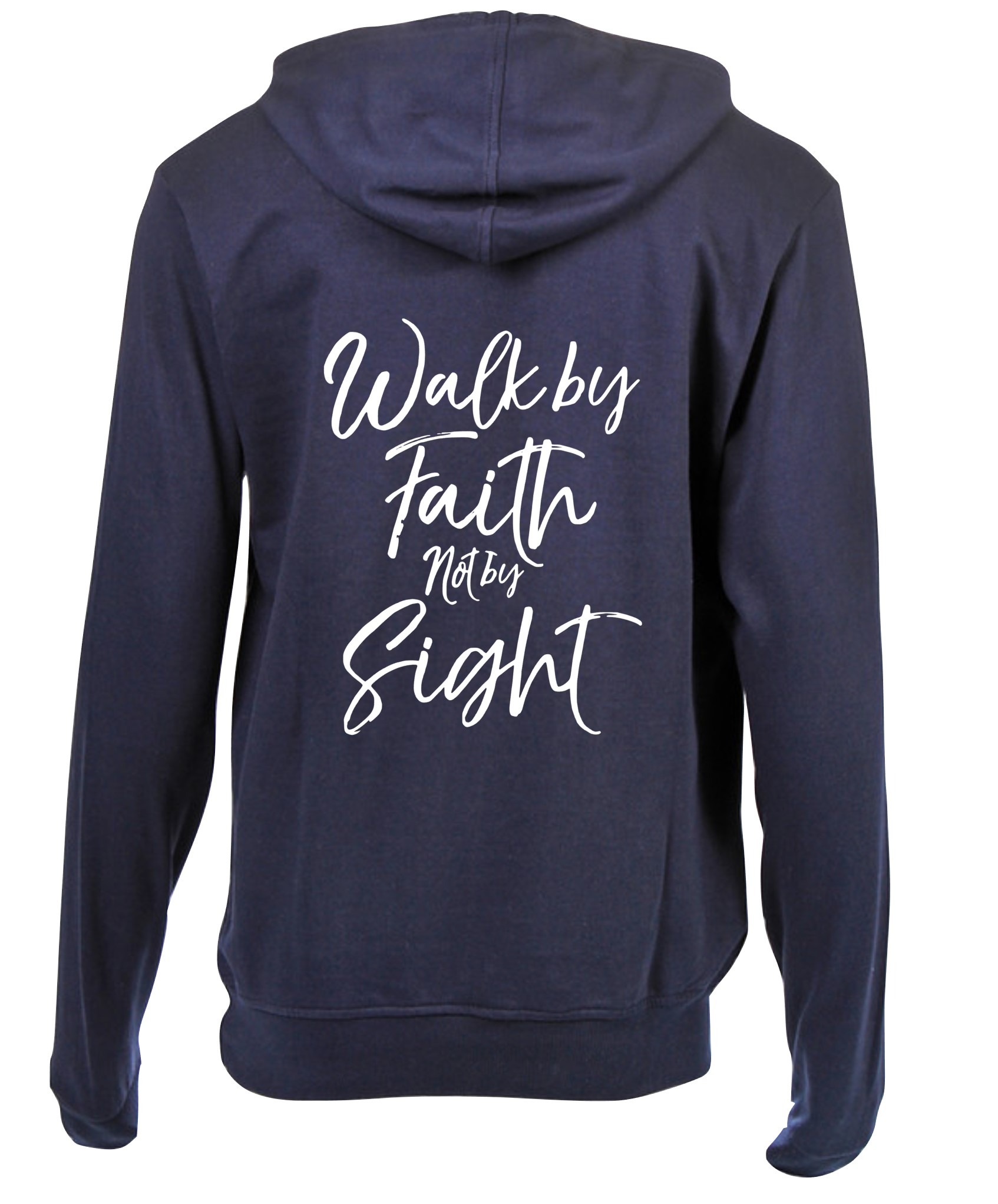 Walk by Faith not by Sight Navy Hoodie