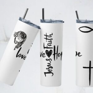 Jesus Faith Hope Love 20oz Tumbler