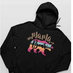 Mama Bear Black Hoodie