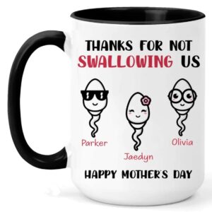 Thank you for not swallowing us mug