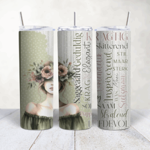 Green Lady with Afrikaans wording 20oz Tumbler