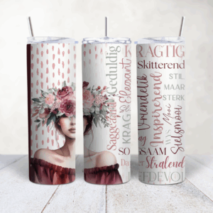 Red Lady with Afrikaans wording 20oz Tumbler