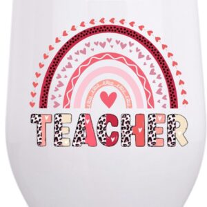 Rainbow Teacher  Wine Tumbler