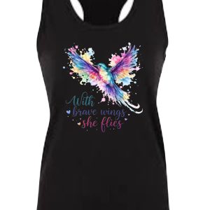 With Brave Wings She Flies Black Vest