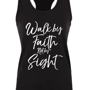 Walk by Faith not by Sight Black Vest