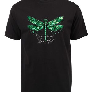 You are Beautiful Dragonfly Black T-shirt