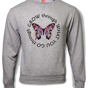 Grow Through What You Go Through Light Grey Sweater