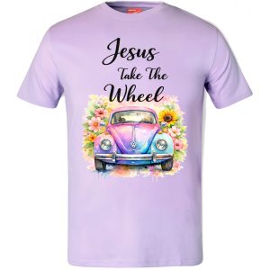 Jesus Take the Wheel Lilac T-shirt