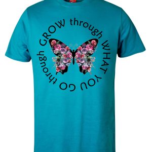Grow Through what you go Through Turquoise T-shirt
