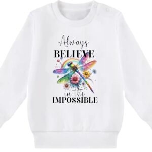 Always Believe in the Impossible White Sweater