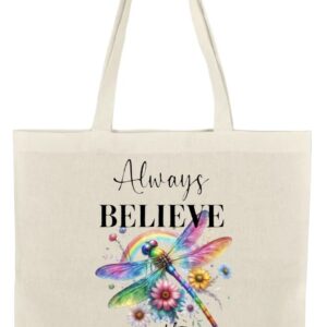 Always Believe in the Impossible Cream Tote Bag