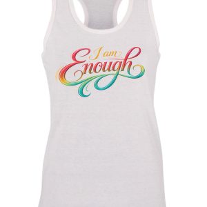 I am Enough White Vest